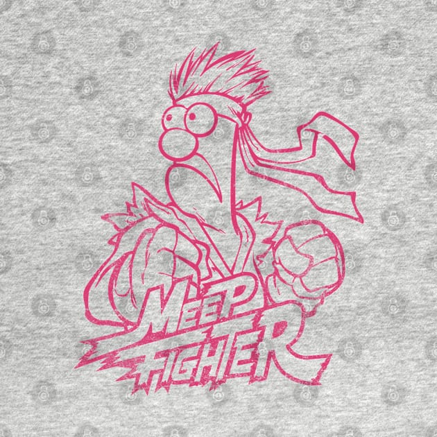 Beaker Meep muppets Retro Red by Botak Solid Art